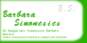 barbara simoncsics business card